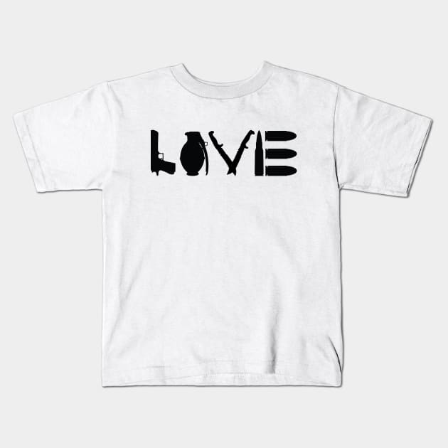 Gun love Kids T-Shirt by colorbyte